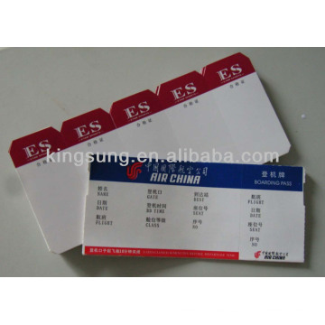 printing boarding pass check and luggage tag